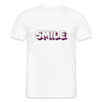 Sourire - T-shirt homme - blanc - Devant - AI Model Male 178 dark (178cm)