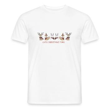Funny Animals - Männer T-Shirt - Weiß - Vorne - AI Model Male 178 dark (178cm)