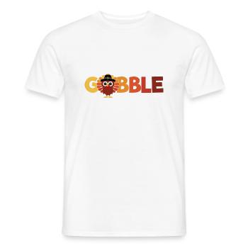 Gobble Truthahn Kinder Erntedankfest Thanksgiving - Männer T-Shirt - Weiß - Vorne - AI Model Male 178 dark (178cm)