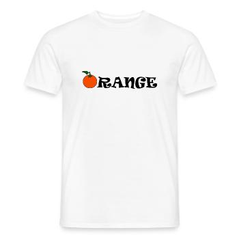 Orange - Männer T-Shirt - Weiß - Vorne - AI Model Male 178 dark (178cm)