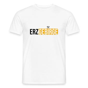 Erzgebirge Bergbau Logo - Männer T-Shirt - Weiß - Vorne - AI Model Male 178 dark (178cm)