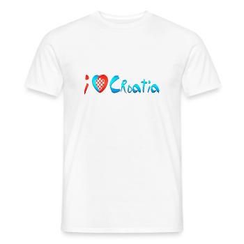 Croatie hrvatska croatie hrv voyage europe zagreb - T-shirt homme - blanc - Devant - AI Model Male 178 dark (178cm)