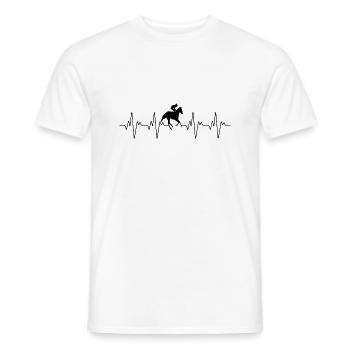 Equestrian Heartbeat Equestrian - Men's T-Shirt - white - Front - AI Model Male 178 dark (178cm)