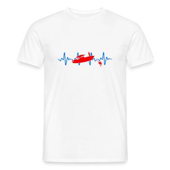 Angeln Angler Herzschlag Boot Motorboot - Männer T-Shirt - Weiß - Vorne - AI Model Male 178 dark (178cm)