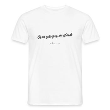 I'm not late - Men's T-Shirt - white - Front - AI Model Male 178 dark (178cm)
