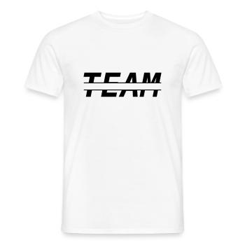 TEAM gross - Männer T-Shirt - Weiß - Vorne - AI Model Male 178 dark (178cm)