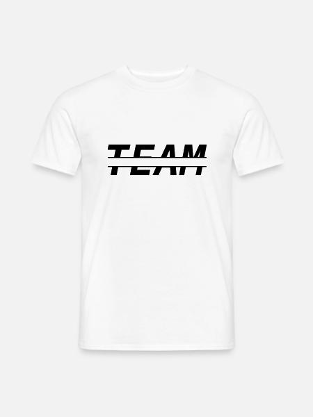 TEAM gross - Männer T-Shirt - Weiß