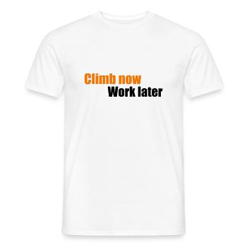 grimper - T-shirt homme - blanc - Devant - AI Model Male 178 dark (178cm)