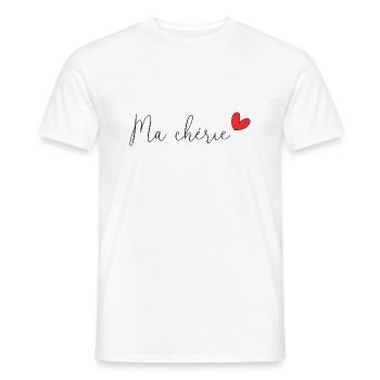 MEINE LIEBE. VALENTINSTAG. ICH LIEBE DICH. I LOVE YOU. - Männer T-Shirt - Weiß - Vorne - AI Model Male 178 dark (178cm)