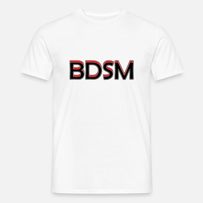 BDSM-Wort - Männer T-Shirt - Weiß