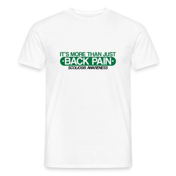 Its More Than Just Back Pain, Scoliosis Awareness4 - Men's T-Shirt - white - Front - AI Model Male 178 dark (178cm)