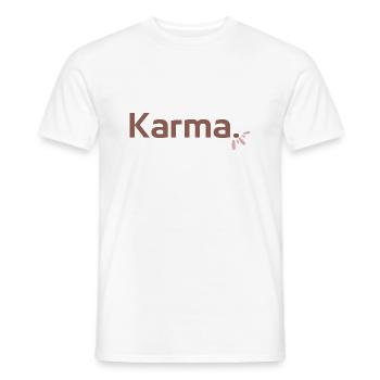 Karma | T-shirt Motivierendes Geschenk - Männer T-Shirt - Weiß - Vorne - AI Model Male 178 dark (178cm)