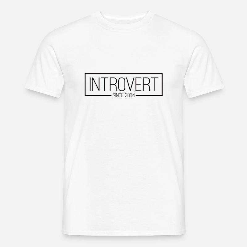Introvert since 2004 black - Männer T-Shirt - Weiß