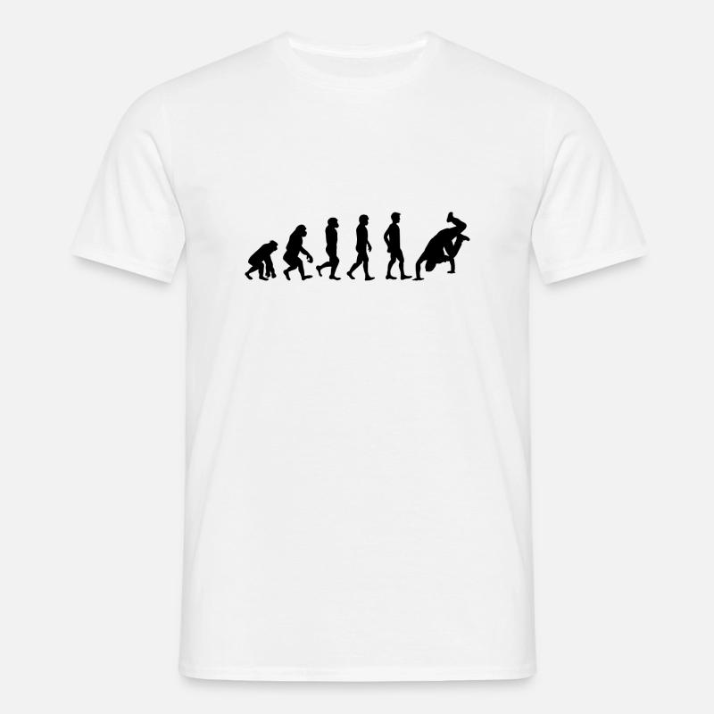 Breakdance Evolution schwarz - Männer T-Shirt - Weiß