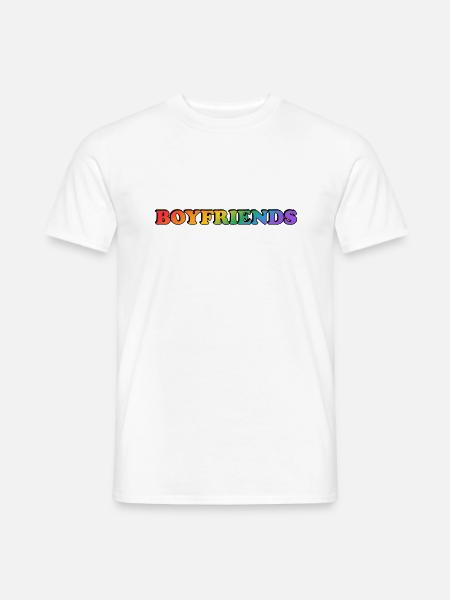 Freunde schwule Flagge Regenbogenfarben - Männer T-Shirt - Weiß