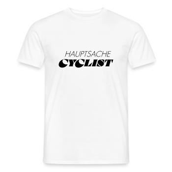 HAUPTSACHE CYCLIST - Männer T-Shirt - Weiß - Vorne - AI Model Male 178 dark (178cm)