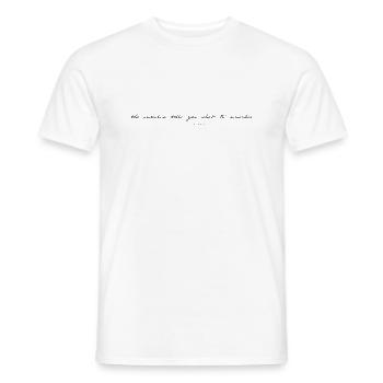 Remember me - Modern Calligraphy Minimalist - Men's T-Shirt - white - Front - AI Model Male 178 dark (178cm)