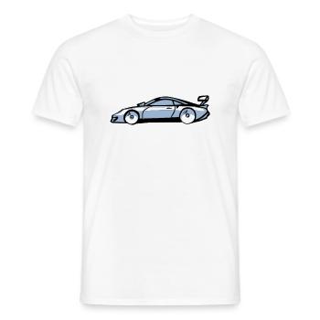 Voiture de sport - T-shirt homme - blanc - Devant - AI Model Male 178 dark (178cm)