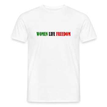Women life freedom - T-shirt homme - blanc - Devant - AI Model Male 178 dark (178cm)