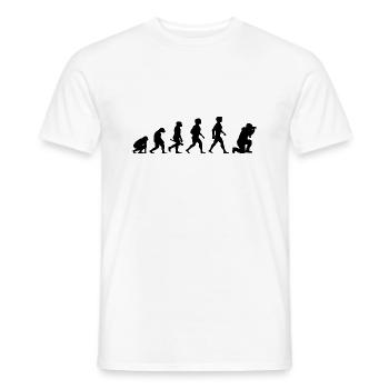 Evolution Photographe Photographe Appareil Photo - T-shirt homme - blanc - Devant - AI Model Male 178 dark (178cm)