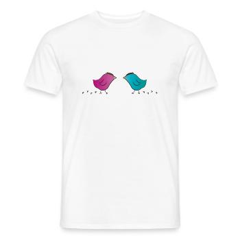 Küken Couple Amour - T-shirt homme - blanc - Devant - AI Model Male 178 dark (178cm)