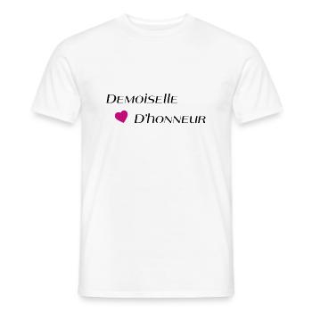 Demoiselle d'honneur - T-shirt homme - blanc - Devant - AI Model Male 178 dark (178cm)