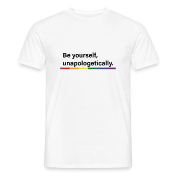 Be yourself - Men's T-Shirt - white - Front - AI Model Male 178 dark (178cm)