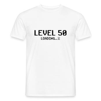 50th Birthday Level 50 Gift Gaming - Men's T-Shirt - white - Front - AI Model Male 178 dark (178cm)
