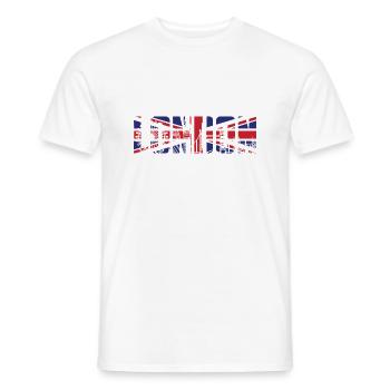 London, England - Men's T-Shirt - white - Front - AI Model Male 178 dark (178cm)