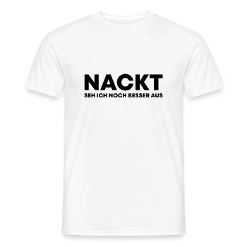 Funny Saying Picture Funny Humor Gift Idea - Men's T-Shirt - white - Front - AI Model Male 178 dark (178cm)