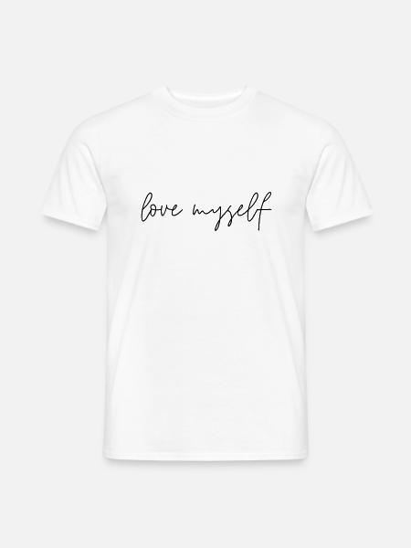 Love Myself - Männer T-Shirt - Weiß