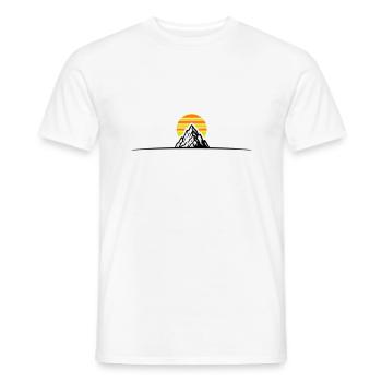 Mountains icon - Men's T-Shirt - white - Front - AI Model Male 178 dark (178cm)