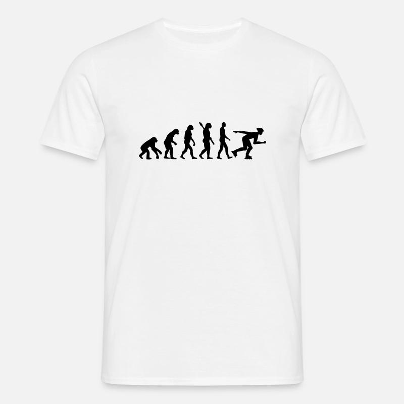 Evolution Inline Skating - Männer T-Shirt - Weiß