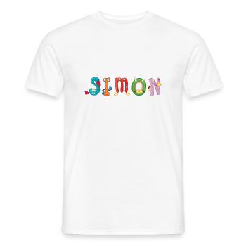 Simon - Männer T-Shirt - Weiß - Vorne - AI Model Male 178 dark (178cm)