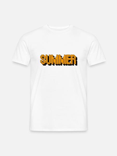 SUMMER - Männer T-Shirt - Weiß