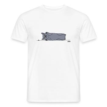 Lovely Cat - Men's T-Shirt - white - Front - AI Model Male 178 dark (178cm)