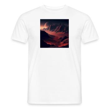 Berglandschaft, Berg, Sonnenuntergang, Mond, Welt - Männer T-Shirt - Weiß - Vorne - AI Model Male 178 dark (178cm)