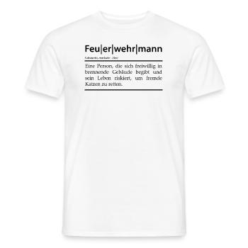 Definition Feuerwehrmann - Männer T-Shirt - Weiß - Vorne - AI Model Male 178 dark (178cm)