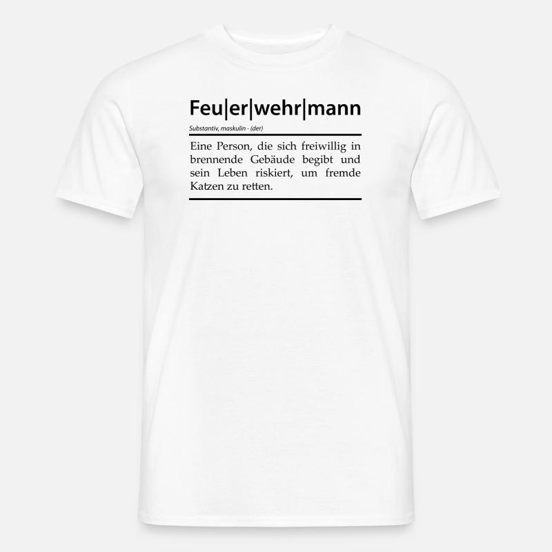 Definition Feuerwehrmann - Männer T-Shirt - Weiß