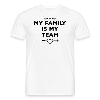 my family is my team heart - Men's T-Shirt - white - Front - AI Model Male 178 dark (178cm)