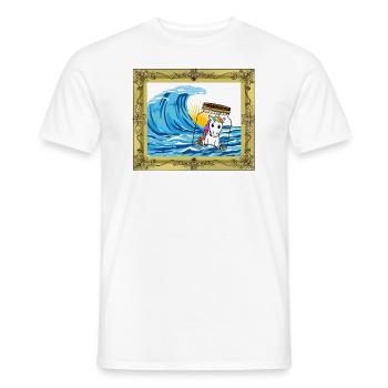 Einhorn Geburtstagsgrüße Geburtstag Flaschenpost - Männer T-Shirt - Weiß - Vorne - AI Model Male 178 dark (178cm)