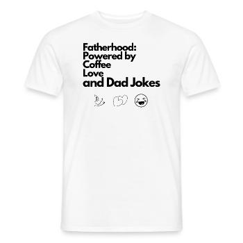 Dad funny T-shirt on fathers day - Men's T-Shirt - white - Front - AI Model Male 178 dark (178cm)