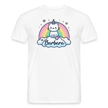 Barbara Name Vorname Einhornkatze - Männer T-Shirt - Weiß - Vorne - AI Model Male 178 dark (178cm)
