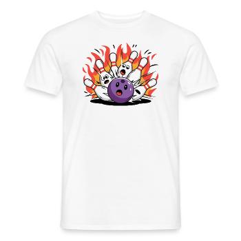 Bowling Destroys Bowling Bowling - Men's T-Shirt - white - Front - AI Model Male 178 dark (178cm)