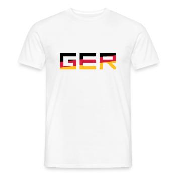 GER Team Germany Germany Colors Black Red Go - Men's T-Shirt - white - Front - AI Model Male 178 dark (178cm)