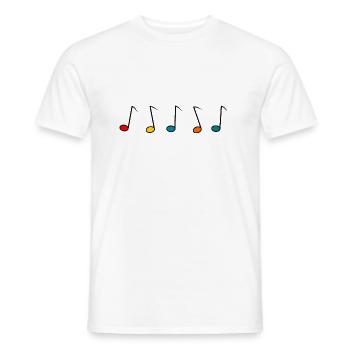 music. rock. MUSIC FESTIVAL. piano. choir. - Men's T-Shirt - white - Front - AI Model Male 178 dark (178cm)