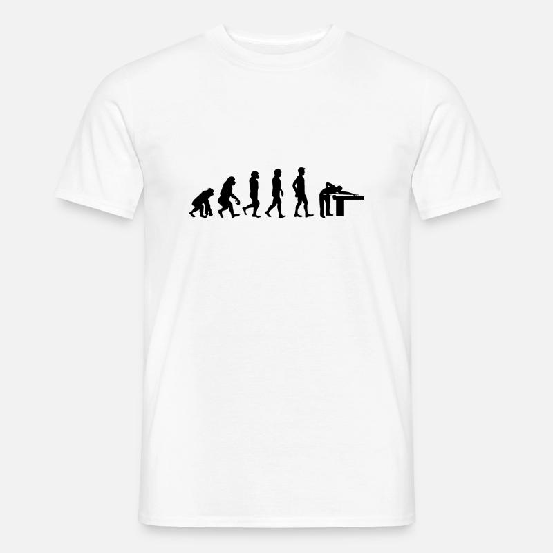 Évolution du billard - T-shirt homme - blanc