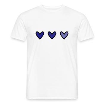 CŒUR. CŒURS. SAINT VALENTIN. LOVE. AMOUR. HEART - T-shirt homme - blanc - Devant - AI Model Male 178 dark (178cm)
