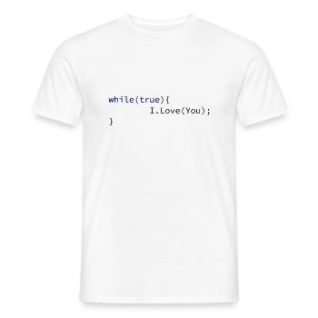 I love you forever! - Coding - Männer T-Shirt - Weiß - Vorne - AI Model Male 178 dark (178cm)