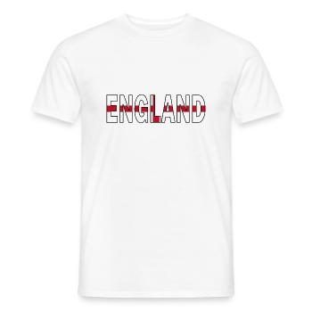 England in Nationalfarben - Männer T-Shirt - Weiß - Vorne - AI Model Male 178 dark (178cm)